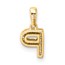 14K Yellow Gold Letter P Initial with Bail Pendant - 13 mm