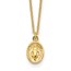 14K Yellow Gold Miraculous Medal Necklace - 17 in.