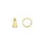 14K Yellow Gold Mirror D/C Tapered Reversible Hoop Earring