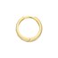 14K Yellow Gold Mirror D/C Tapered Reversible Hoop Earring