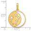 14K Yellow Gold Moon and Stars Charm - 25 mm