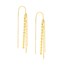 14K Yellow Gold Multi Chain Dangle Threader Earring