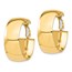 14k Yellow Gold Omega Back Hoop Earrings - 10x26 mm