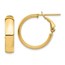 14k Yellow Gold Omega Back Hoop Earrings - 5x20 mm
