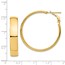 14k Yellow Gold Omega Back Hoop Earrings - 7x35 mm