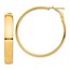 14k Yellow Gold Omega Back Hoop Earrings - 7x42 mm