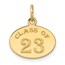 14K Yellow Gold Oval CLASS OF 2023 Charm - 17.75 mm