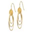 14k Yellow Gold Oval Dangle Earrings