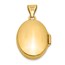 14k Yellow Gold Oval Diamond Locket - 25 mm