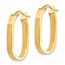 14k Yellow Gold Oval Hoop Earrings - 2x2 mm