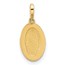 14K Yellow Gold Oval with Rope Border Charm - 17.6 mm