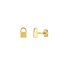 14K Yellow Gold Padlock Design Baby Stud Earring