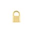 14K Yellow Gold Padlock Design Baby Stud Earring