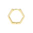 14K Yellow Gold Pentagon Shaped Hoop Earring