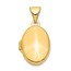 14k Yellow Gold Plain Polished Oval Locket - 20 mm - 20 mm