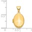 14k Yellow Gold Plain Polished Oval Locket - 20 mm - 20 mm