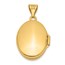 14k Yellow Gold Plain Polished Oval Locket - 22 mm - 22 mm