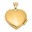 14k Yellow Gold Polished Heart-Shaped Floral Locket - 24 mm