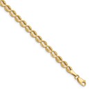 14k Yellow Gold Polished Link Bracelet - 7.25 in.