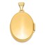 14k Yellow Gold Polished Oval Locket - 30 mm