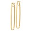 14k Yellow Gold Polished Rectangle Hoop Earrings - 4 mm