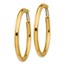 14k Yellow Gold Polished Round Hoop Earrings - 40 mm