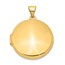 14k Yellow Gold Round Plain Domed Locket - 28 mm