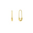 14K Yellow Gold Safety Pin Earrings