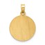 14K Yellow Gold Satin St Anthony Medal Circle Pendant - 21.5 mm