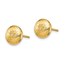 14k Yellow Gold Scratch Finish Hollow Post Earrings