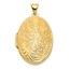 14k Yellow Gold Scroll Oval Locket - 34 mm