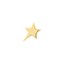 14K Yellow Gold Shooting Star Stud Earring