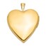 14k Yellow Gold Side Swirls w/ Diamond Heart Locket - 25 mm