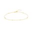 14K Yellow Gold Six Mini Six Crosses Station Anklet - 10 in.