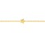 14K Yellow Gold Six Mini Star Station Adjustable Anklet - 10 in.