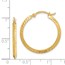 14k Yellow Gold Textured Diamond-Cut Hoop Earrings