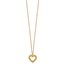 14K Yellow Gold Textured Heart 18 in Necklace - 18 in.