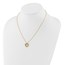 14K Yellow Gold Textured Heart 18 in Necklace - 18 in.