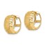 14k Yellow Gold Textured Hinged Hoop Earrings