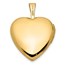 14K Yellow Gold Textured Paw Prints Heart Locket - 21.6 mm