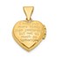 14k Yellow Gold Two-tone Heart w/ Diamond Locket/Heart - 12 mm