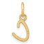 14K Yellow Gold Uppercase Letter C Initial Charm - 15 mm