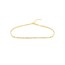 14K Yellow Gold Valentino & Hammered Chain Anklet - 10 in.