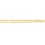 14K Yellow Gold Valentino & Hammered Chain Anklet - 10 in.