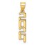 14K Yellow Gold Vertical 2024 Graduation Charm - 25.7 mm