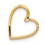 14K Yellow Gold Vintage Heart Chain Slide - 14 mm