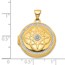 14k Yellow Gold w/ White Rhodium 22 mm Diamond Locket Pendant