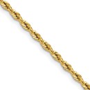 14K Yellow Goldy 2.5mm Semi-Solid Rope Chain - 22 in.