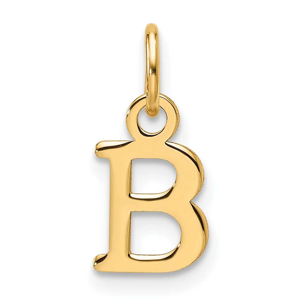 14K Yellow Goldy Cutout Letter B Initial Pendant - 15 Mm