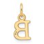 14K Yellow Goldy Cutout Letter B Initial Pendant - 15 mm